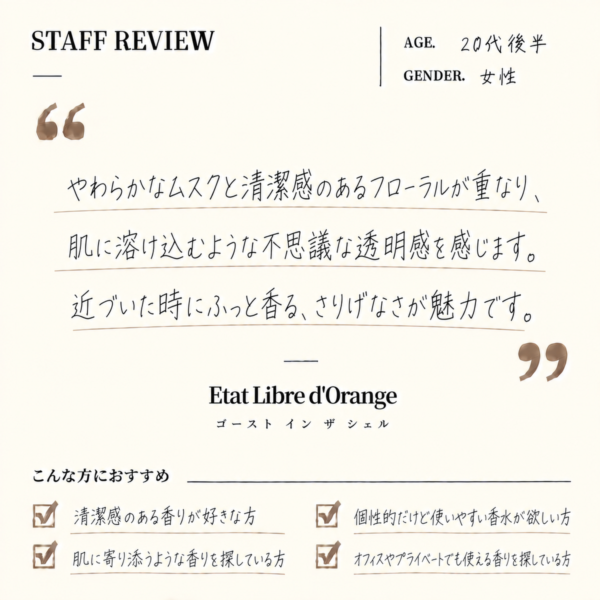 Etat Libre d'Orange（エタリーブルドオランジェ）ゴースト イン ザ シェル 攻殻機動隊 EDP