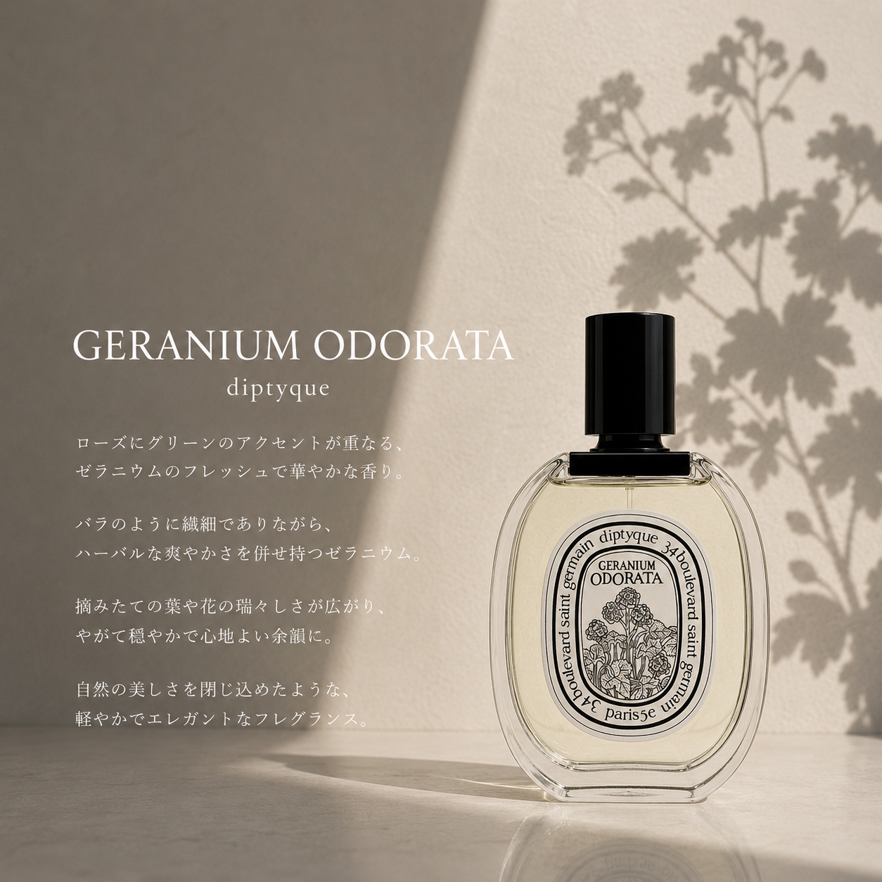 DIPTYQUE（ディプティック）ゼラニウム オドラタ EDT – 香水量り売り